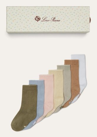 Conjunto de meias semanais para bebês